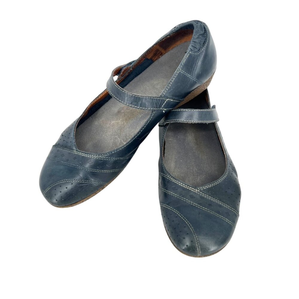 Taos Transit Navy Blue Mary Jane Shoes Comfort Flats Size 40 EU 9-9.5 US